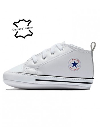 Converse - Ungbarnaskór - Hvítt leður