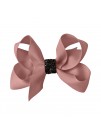 Milledeux - Black Glimmer Hair Bow Clip Antique Mauve